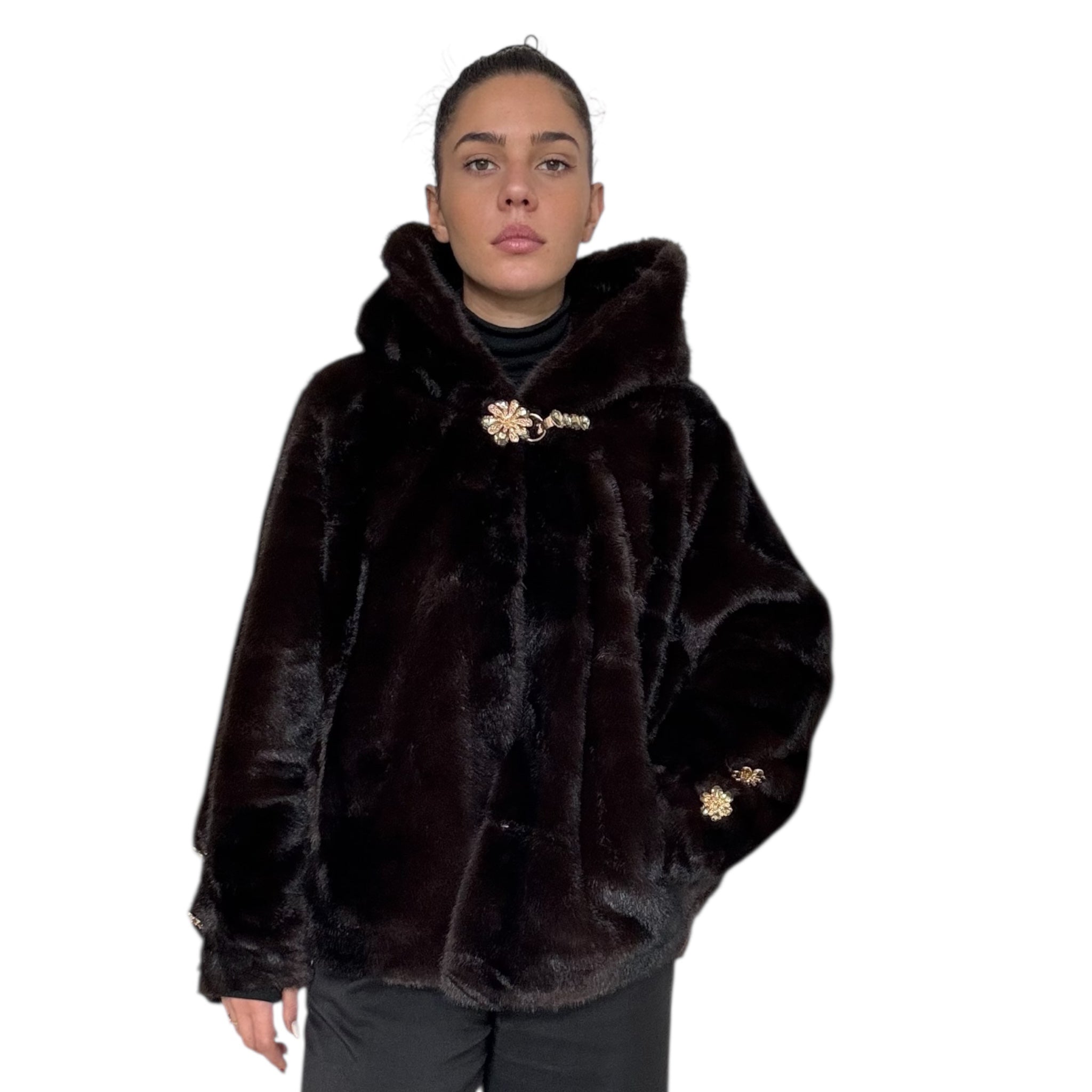 PR0256 - Eco pelliccia  - Marrone