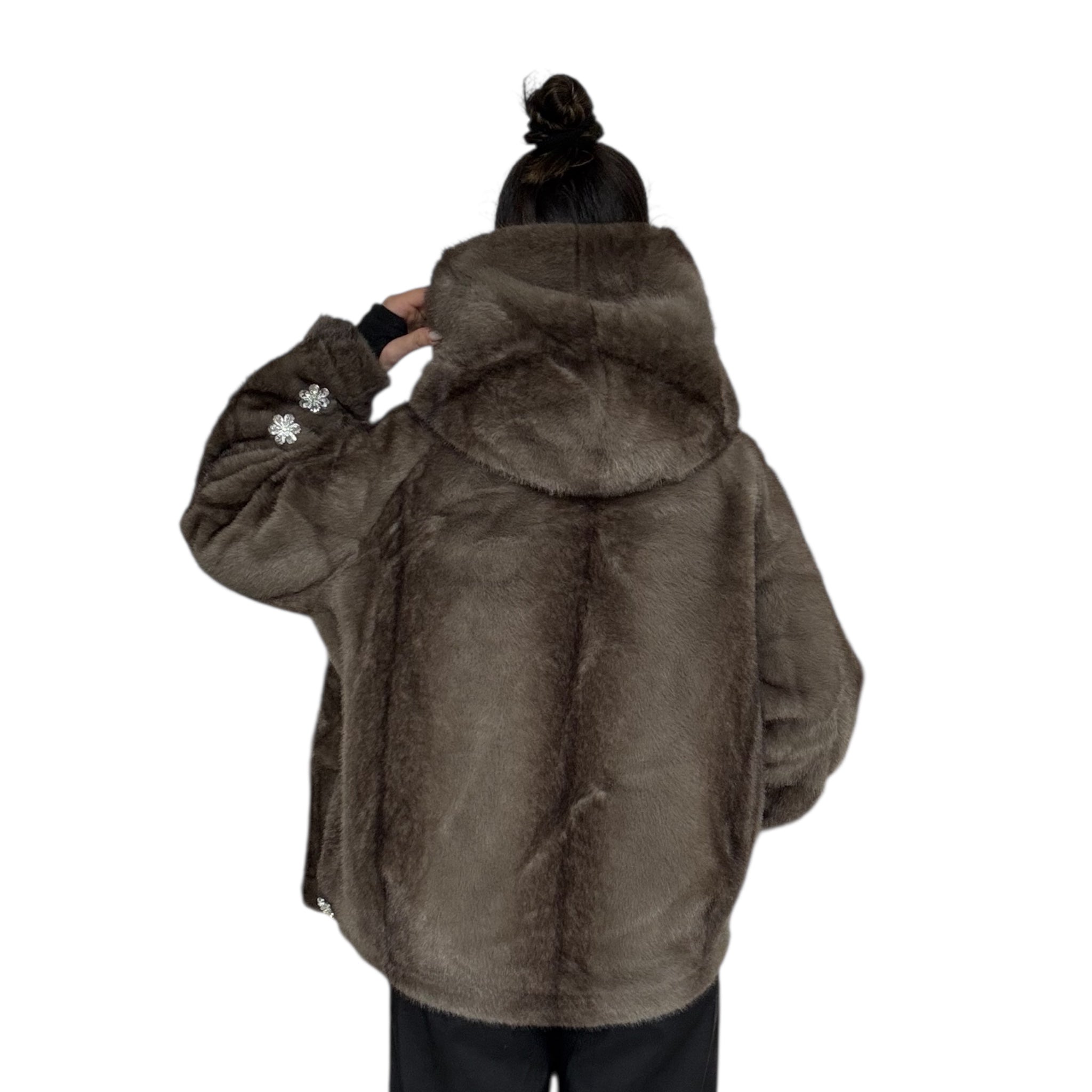 PR0256 - Eco pelliccia  - Tortora